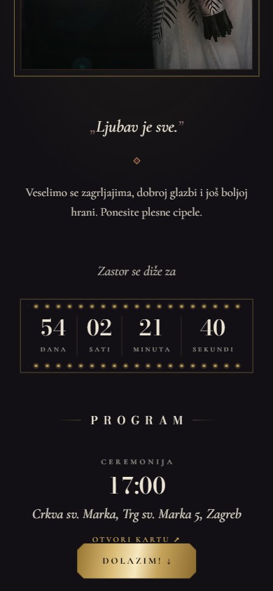 Predložak Noir — detalj pozivnice