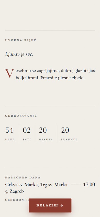 Predložak Tinta — detalj pozivnice